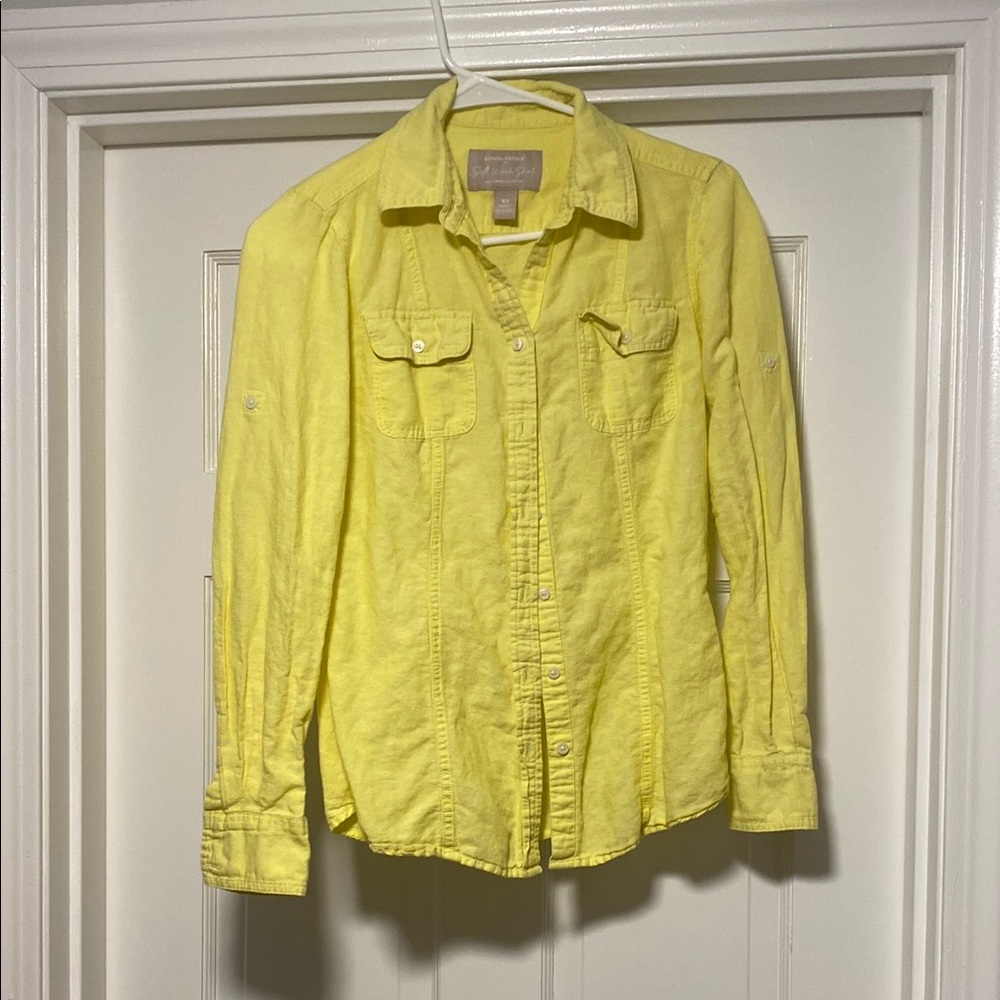 Banana Republic Yellow Button Down Shirt